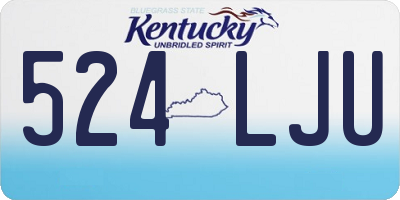 KY license plate 524LJU