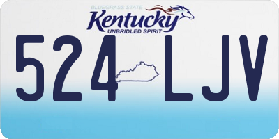 KY license plate 524LJV