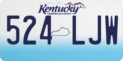 KY license plate 524LJW
