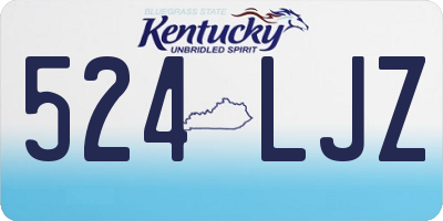 KY license plate 524LJZ