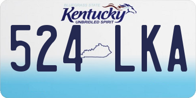 KY license plate 524LKA