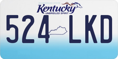 KY license plate 524LKD