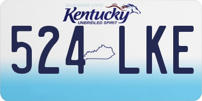 KY license plate 524LKE