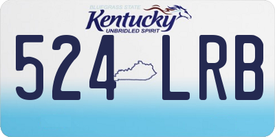 KY license plate 524LRB