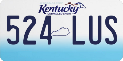 KY license plate 524LUS
