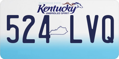KY license plate 524LVQ