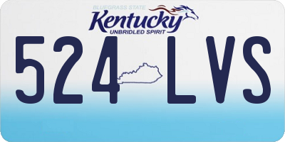 KY license plate 524LVS