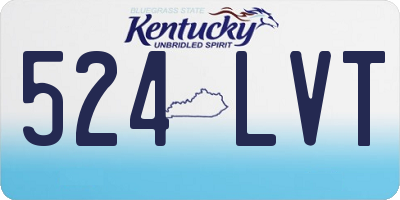 KY license plate 524LVT
