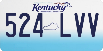 KY license plate 524LVV