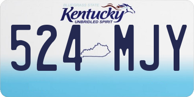 KY license plate 524MJY
