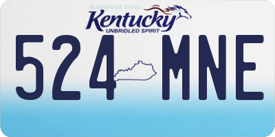 KY license plate 524MNE
