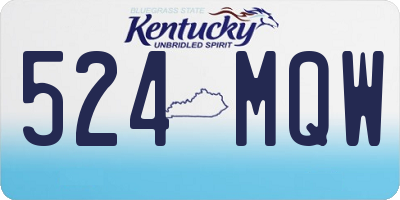KY license plate 524MQW