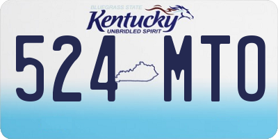 KY license plate 524MTO
