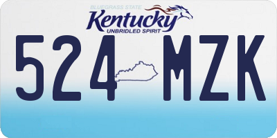 KY license plate 524MZK