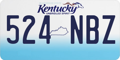KY license plate 524NBZ