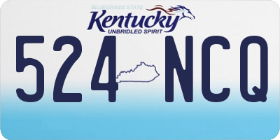 KY license plate 524NCQ
