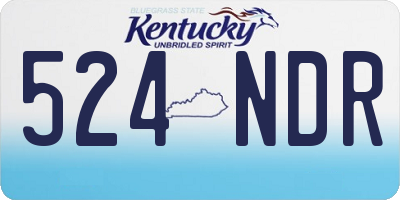 KY license plate 524NDR