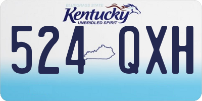 KY license plate 524QXH