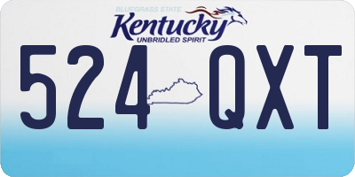 KY license plate 524QXT