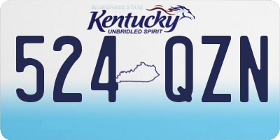 KY license plate 524QZN