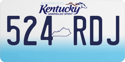 KY license plate 524RDJ