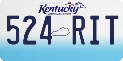 KY license plate 524RIT