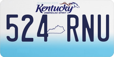KY license plate 524RNU