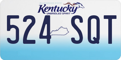 KY license plate 524SQT