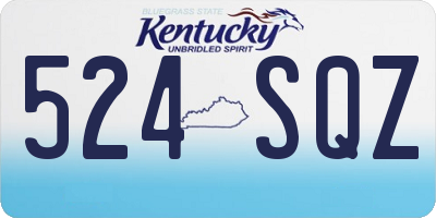 KY license plate 524SQZ