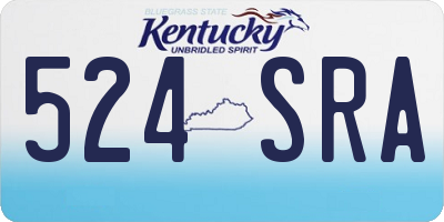 KY license plate 524SRA