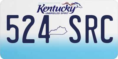 KY license plate 524SRC