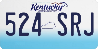 KY license plate 524SRJ