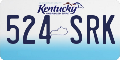 KY license plate 524SRK
