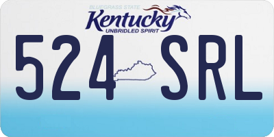 KY license plate 524SRL