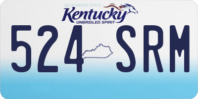 KY license plate 524SRM