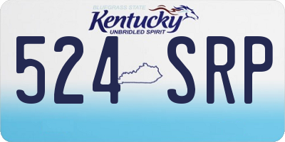 KY license plate 524SRP