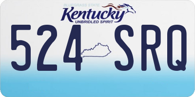 KY license plate 524SRQ