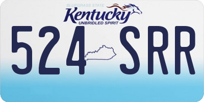 KY license plate 524SRR