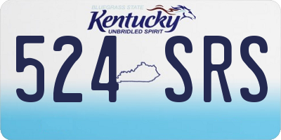 KY license plate 524SRS