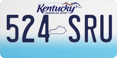 KY license plate 524SRU