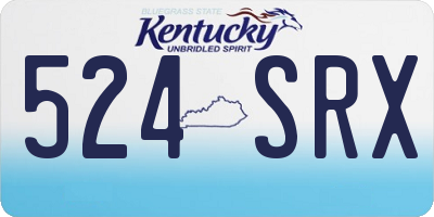 KY license plate 524SRX