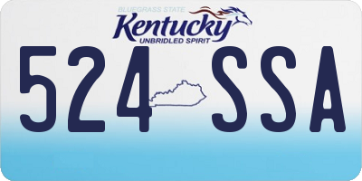 KY license plate 524SSA