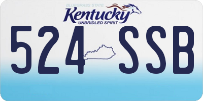 KY license plate 524SSB