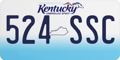 KY license plate 524SSC
