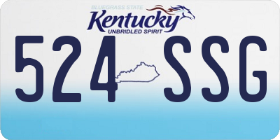 KY license plate 524SSG