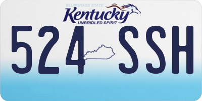 KY license plate 524SSH