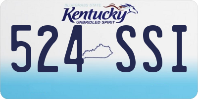 KY license plate 524SSI