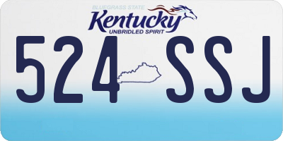 KY license plate 524SSJ