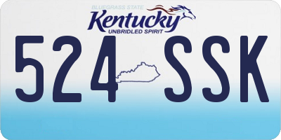 KY license plate 524SSK