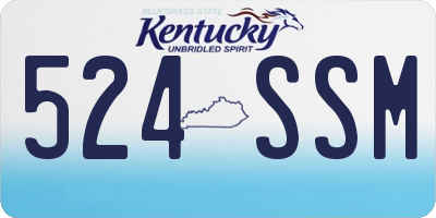 KY license plate 524SSM